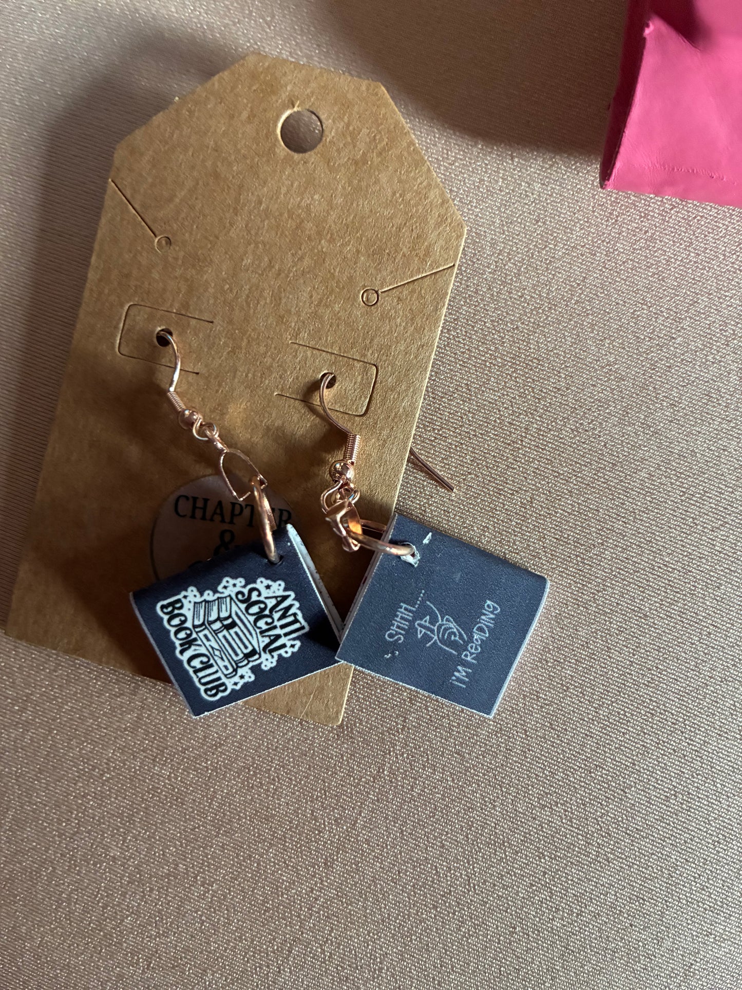 Book Saying Earrings